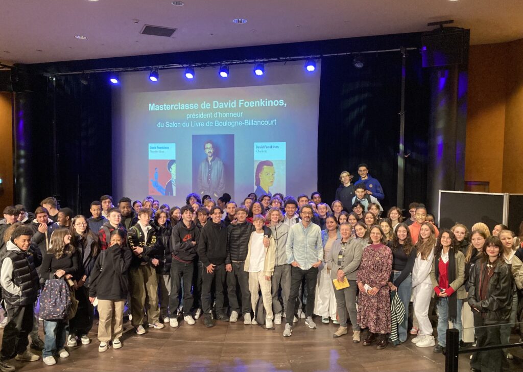 Mme Vanborre a eu le privilège d’accompagner ses élèves de 1re STMG à une masterclasse de l’écrivain David Foenkinos
